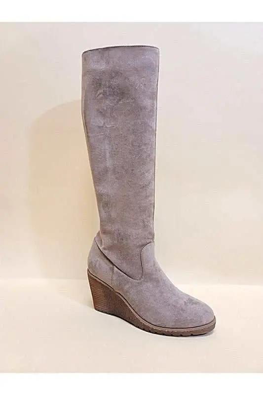 NAVAEH-WEDGES KNEE HIGH BOOTS - Love Salve